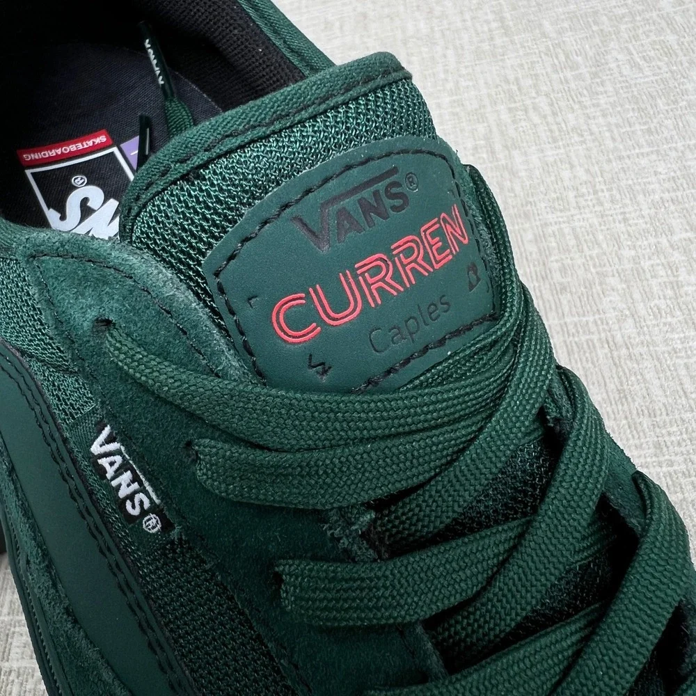 Vans Skate Curren Caples by Atiba Jefferson Men 11.5 Green Suede Low Top Sneaker